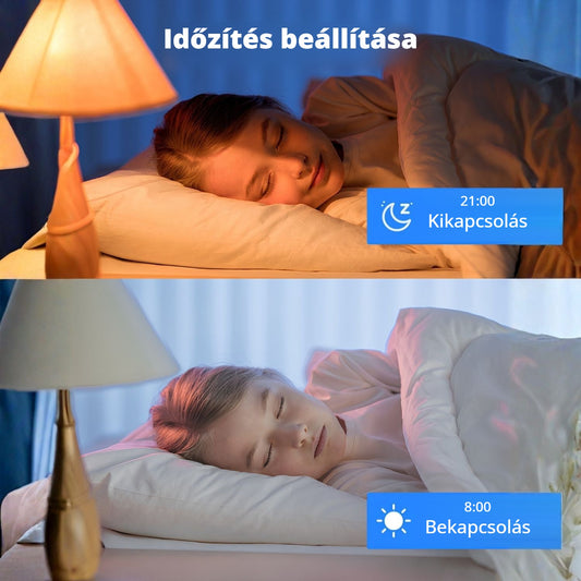 Teckin okos LED izzó – időzítés: automatikus be- és kikapcsolás