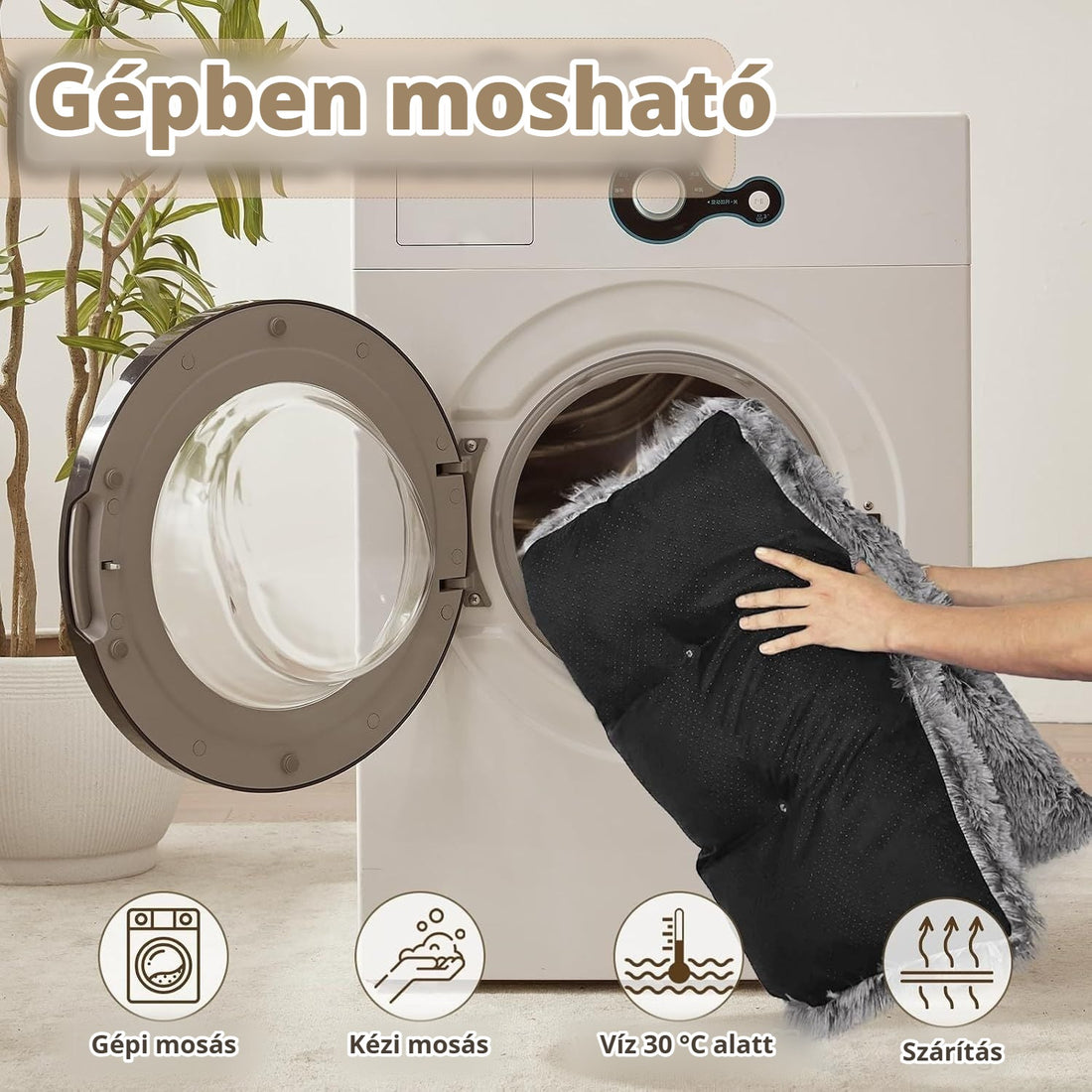 Tefomate kutyaágy gépben mosható, 30 °C alatt