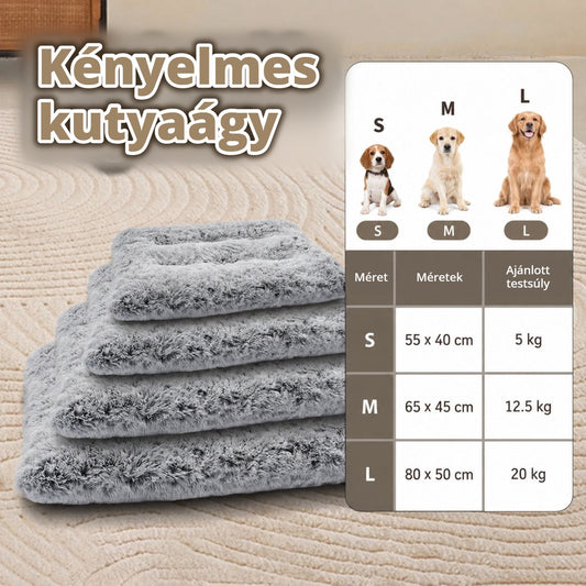 Tefomate kényelmes kutyaágy mérettáblázat S, M, L
