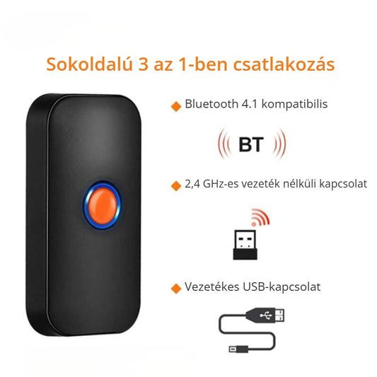 Tera 1100 vezeték nélküli vonalkódolvasó – Bluetooth, 2,4 GHz és USB csatlakozás