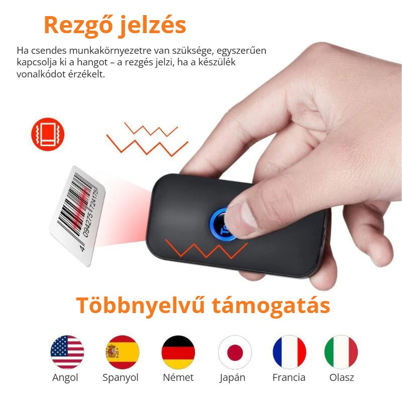 Tera 5200C vonalkódolvasó rezgő jelzéssel és többnyelvű támogatással