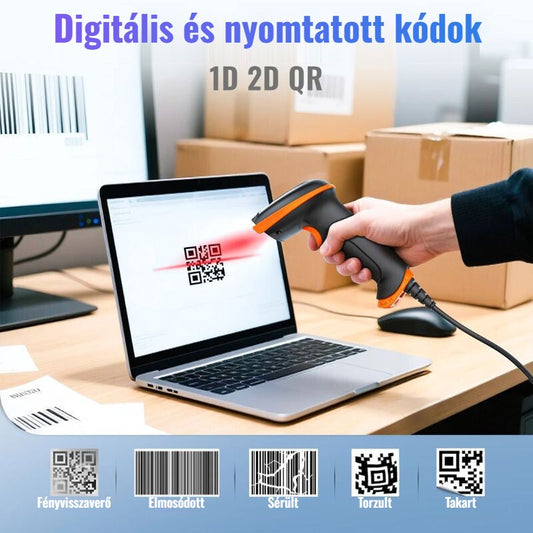 Tera D5100Y vonalkódolvasó digitális és nyomtatott 1D, 2D, QR kódokhoz