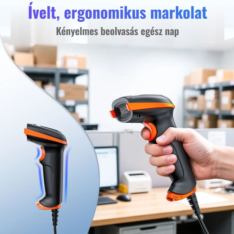 Tera D5100Y vonalkódolvasó ívelt, ergonomikus markolattal