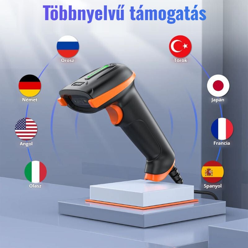 Tera D5100Y vonalkódolvasó többnyelvű billentyűzetkiosztás-támogatással