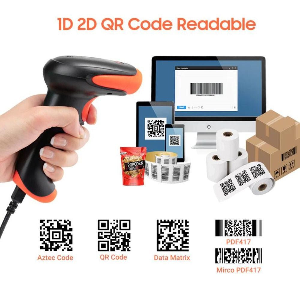 Tera HW0002-Z Vezeték Nélküli 1D/2D/QR Vonalkódolvasó Állvánnyal