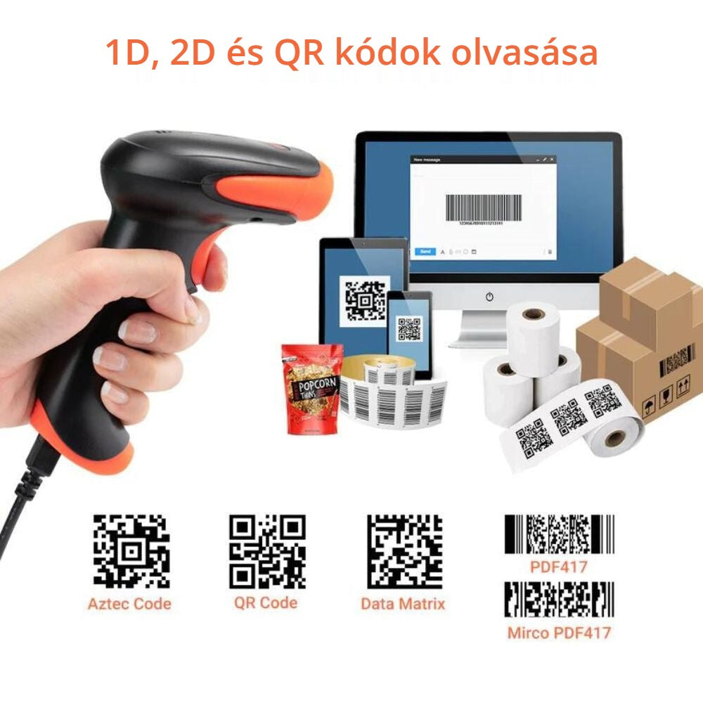 Tera HW0002-Z vonalkódolvasó – 1D, 2D és QR kódok olvasása