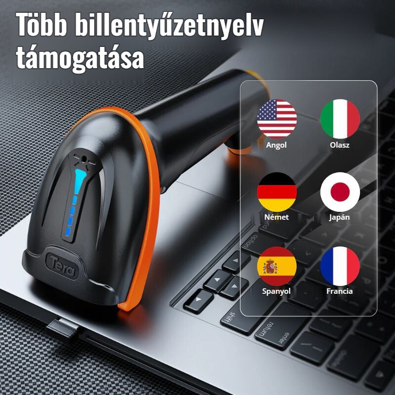 Tera L5100Y vonalkódolvasó – több billentyűzetnyelv támogatása