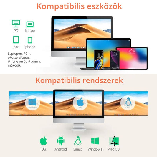Tera vonalkódolvasó – kompatibilis eszközök és rendszerek: Windows, macOS, iOS, Android, Linux