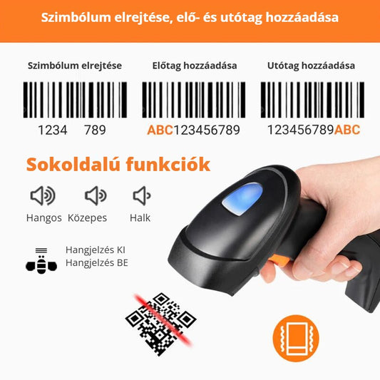 Tera HW0007-BT vonalkódolvasó – előtag, utótag, állítható hangjelzés