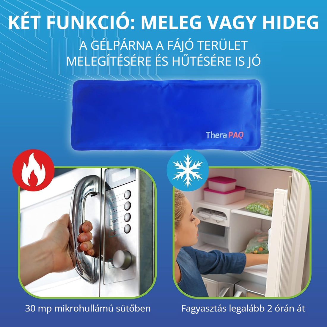 TheraPAQ csuklórögzítő gélpárna – melegítés mikrohullámban vagy hűtés fagyasztóban