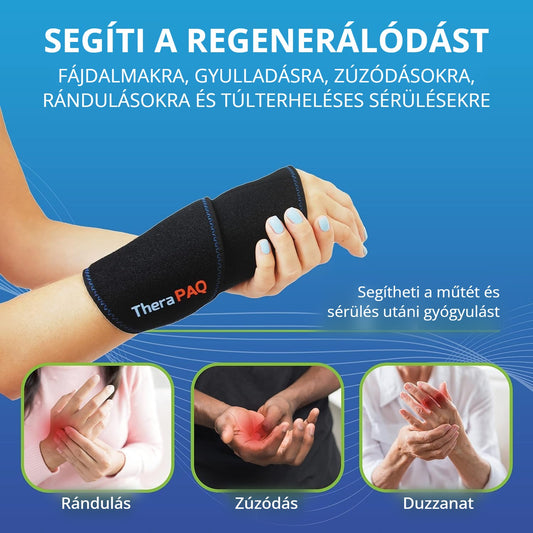 TheraPAQ csuklórögzítő – segíti a regenerálódást rándulás, zúzódás, duzzanat esetén