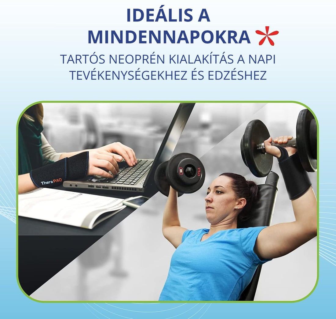 TheraPAQ csuklórögzítő – tartós neoprén, ideális a mindennapokra