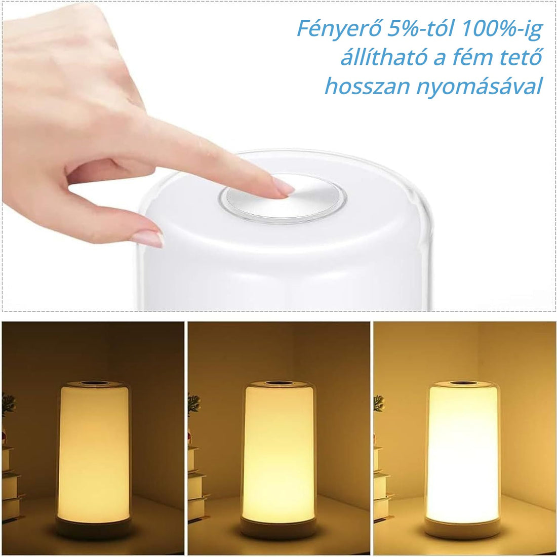 USB-s LED asztali lámpa – fényerő 5–100% között szabályozható