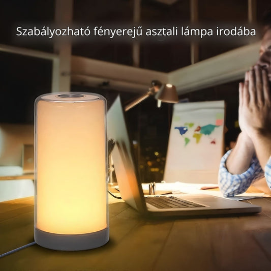 Szabályozható fényerejű USB-s LED asztali lámpa irodába