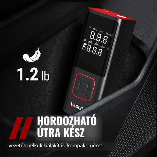 VacLife VL7008 vezeték nélküli légkompresszor – hordozható, kompakt