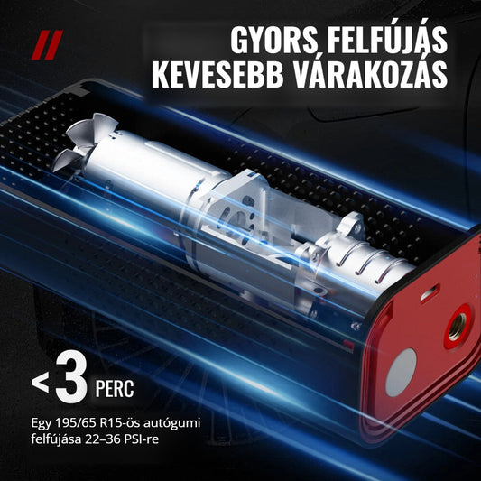 VacLife légkompresszor – gyors felfújás, 3 perc alatt