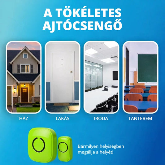 Vezeték nélküli ajtócsengő házba, lakásba, irodába, tanterembe