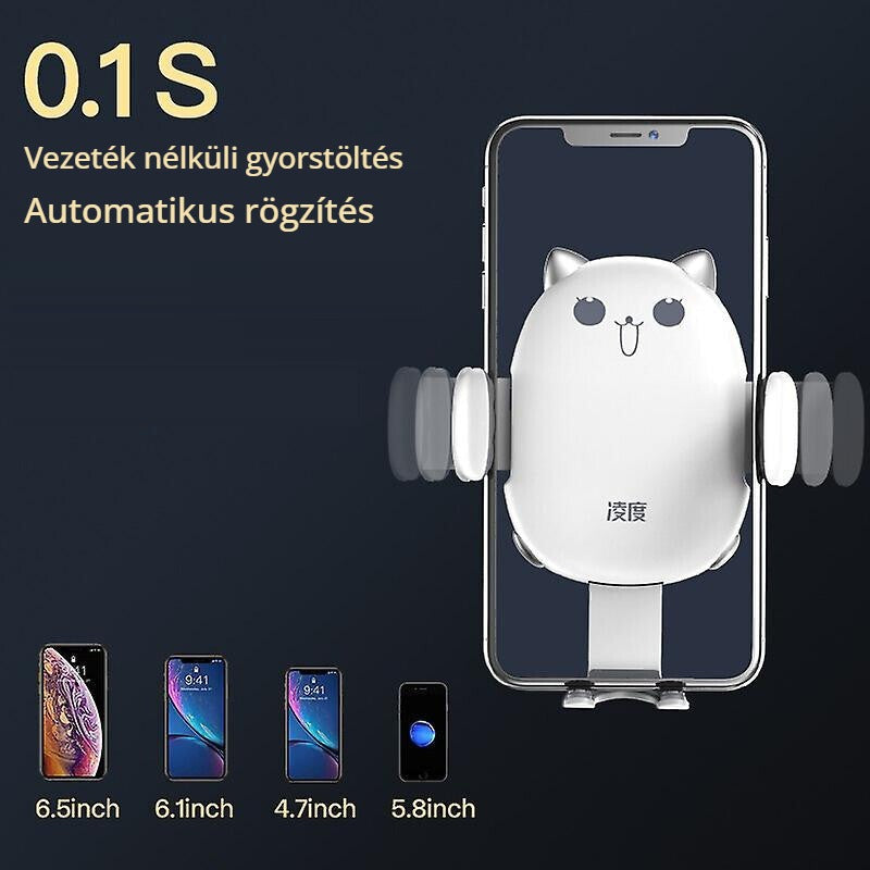 Vezeték nélküli autós töltő automatikus rögzítéssel