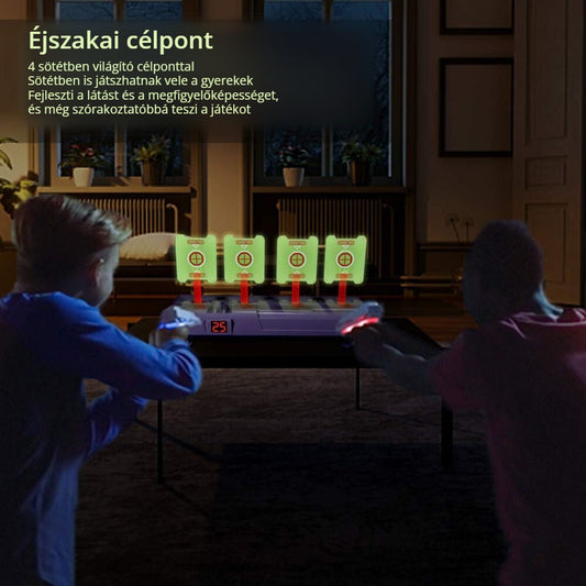 Vimzone digitális céltábla sötétben világító célpontokkal