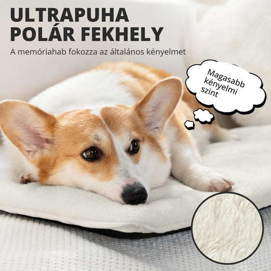 Memóriahabos kutyapárna kennelbe – ultrapuha polár fekhely