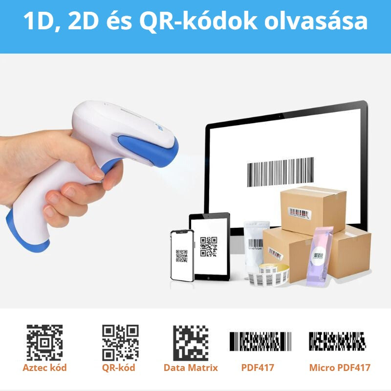 2D vonalkódolvasó – 1D, 2D és QR-kódok olvasása