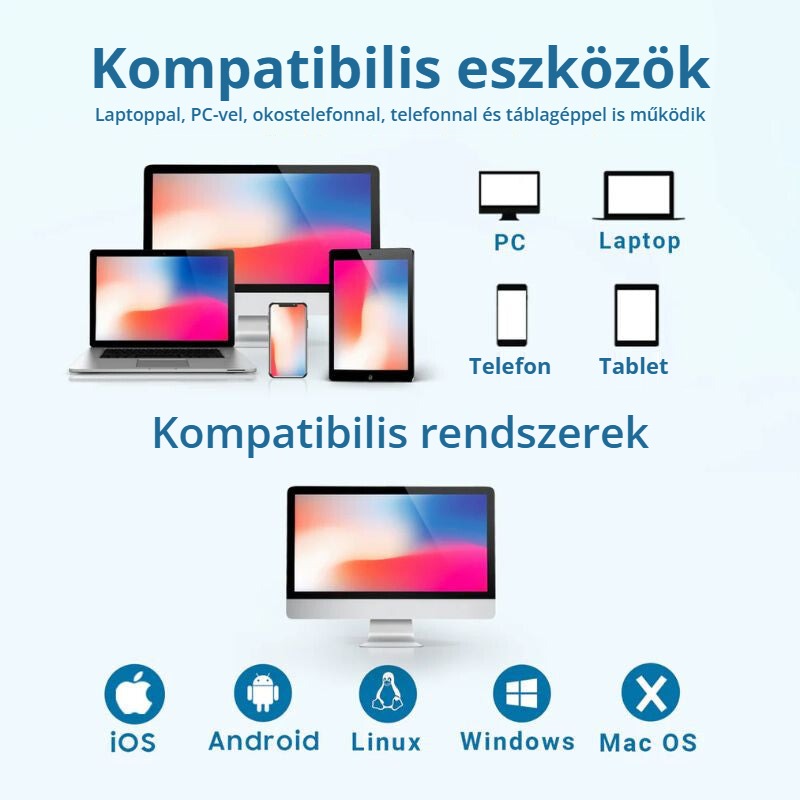 Vonalkódolvasó kompatibilis eszközök és rendszerek – iOS, Android, Linux, Windows, Mac OS
