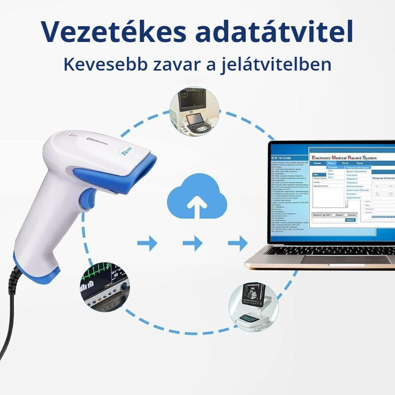 Tera vezetékes vonalkódolvasó – stabil, zavarmentes adatátvitel