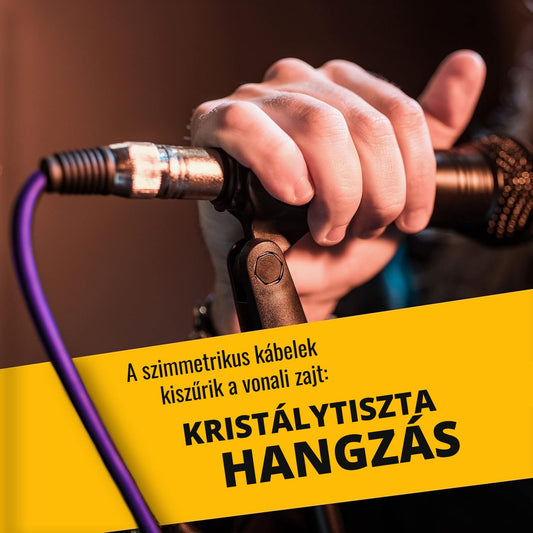 Szimmetrikus XLR mikrofonkábel kristálytiszta hangzással