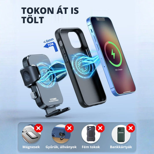 Yitumu A26 autós töltő – tokon át is tölt, max. 6 mm