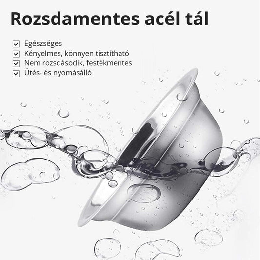 Zonsuse macska etetőtál – rozsdamentes acél tál