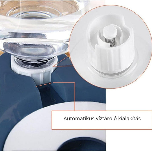 Zonsuse macska itató – automatikus víztároló kialakítás