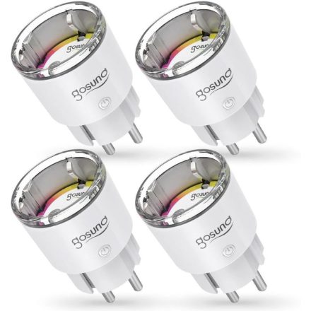 Gosund EP2 WiFi okos Dugalj, 4 db-os Készlet, Alexa/Google Kompatibilis - Fehér