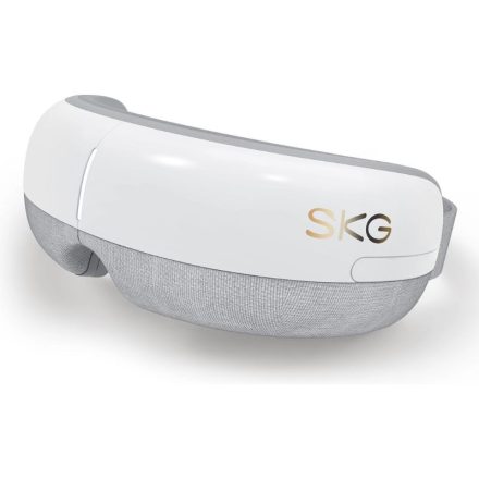 SKG E3-EN Fehér Okos Szemmasszírozó – Bluetooth Zene, Melegítő és Légnyomásos Masszázs