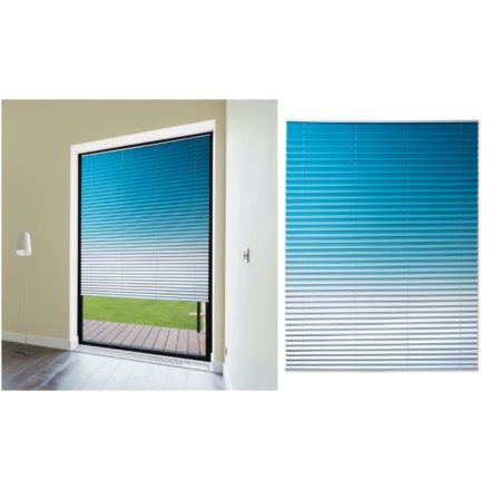Blux Designer Sötétítő Roló 110x135 cm, Kék - Fehér Átmenettel 