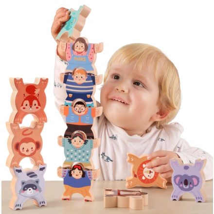 Tumama Egyensúlyozó Műanyag Torony Játék, Stacking Blocks