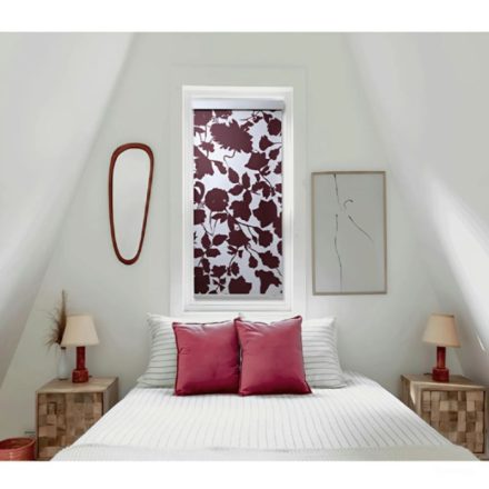 Blux Designer Sötétítő Roló 40 x 165cm -  Bordó Mintával