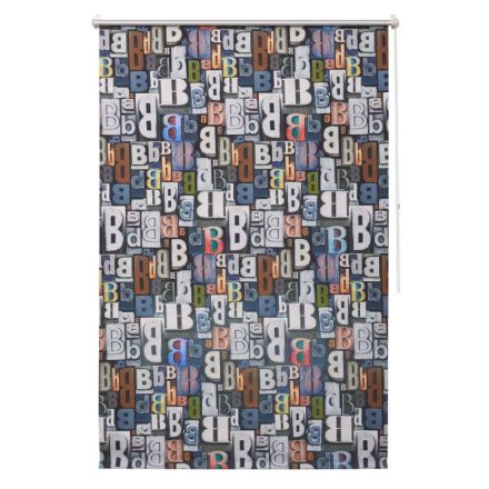 B.Banani Klemmfix  Sötétítő Roló – 87 x 150 cm, Színes Betűmintás