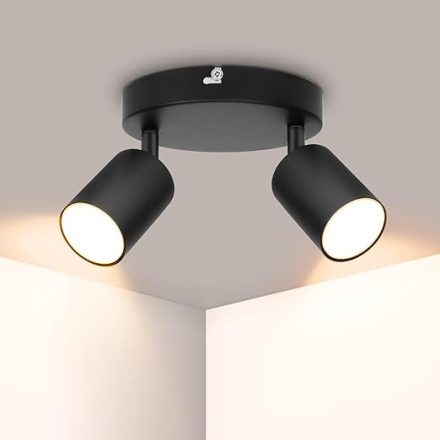 Ketom Szabályozható, Többirányú LED Mennyezeti Spotlámpa (Fekete) 