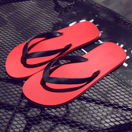 ZHJING Férfi Lábujjközi Papucs, Flip-Flops, Piros (42-43)