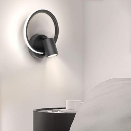 Ketom LED Fali Forgatható Lámpa 4000K 17W - Fekete 