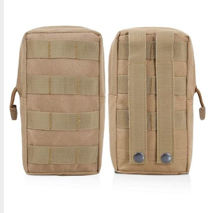Molle Rendszerű Taktikai Tasak, Nejlon, (Khaki)