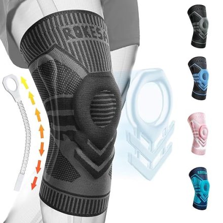 Rokesa XL Térdrögzítő – Fekete, Sportos és Támogató