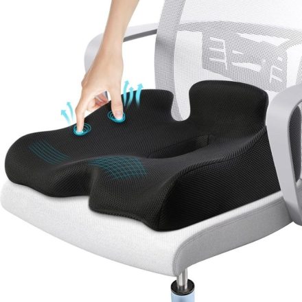 Benazcap Ergonomikus Memóriahabos Ülőpárna Fekete - Szürke