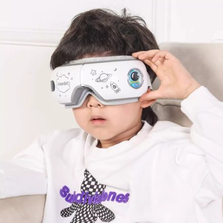 BLux Intelligens Szemmasszírozó Gyerekeknek, 3 Üzemmód, Relaxáció És Vizuális Stimuláció (Asztronautás)