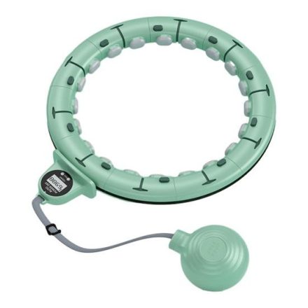 Blux Alakformáló Fitness Hullahopp Karika – Gravitációs, Súlyozott, Állítható Méretű, Zöld, max. 110 cm