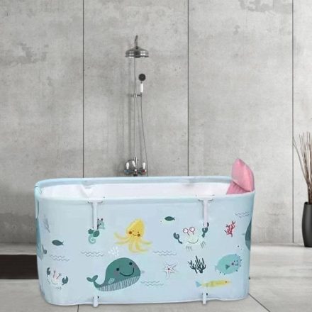 BLux Hordozható Összecsukható Felnőtt Fürdőkád, Mintás (140cm)