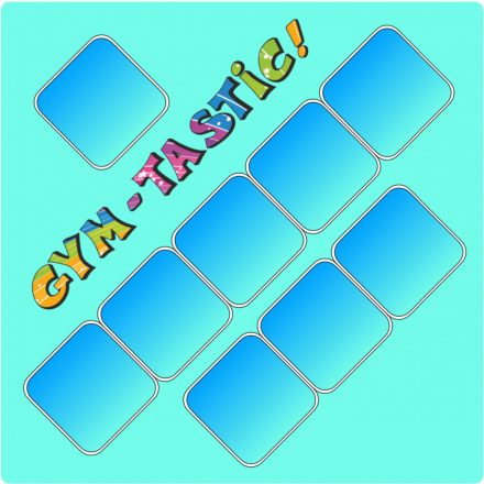 Gym Tastic Egerpad – 28x28 cm, Kék, Csúszásgátlós Edzőpad