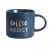 "Coffee ADDICT" Feliratú Elegáns Kerámibögre 410ml-es (Kék, Arany Felirattal)