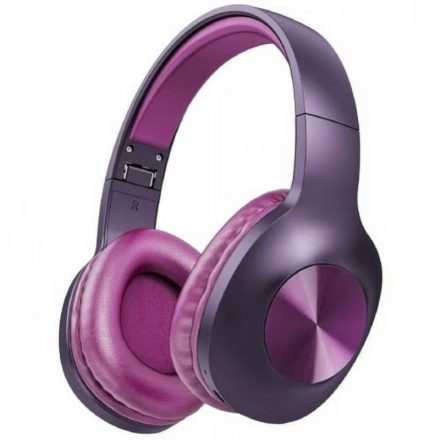 LETSCOM H10 Bluetooth Fejhallgató Over-Ear – Lila, Vezeték Nélküli, 100 Órás Üzemidő