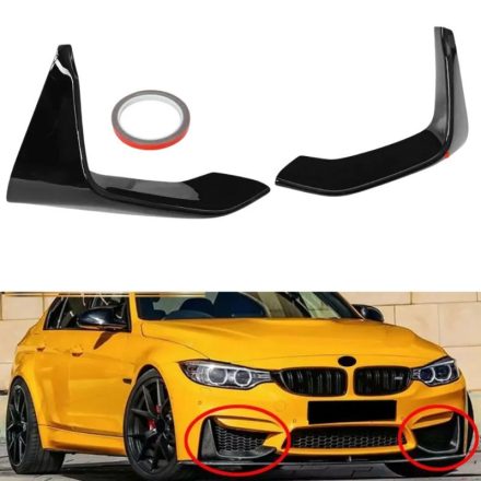 Első Lökhárító Légterelő Toldat 2db BMW Autókhoz (Fekete)